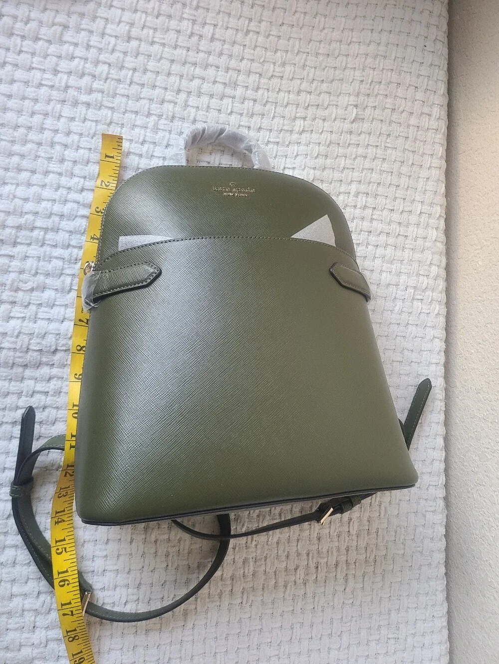 Kate Spade New York Olive Green Dome Backpack Saffiano Leather